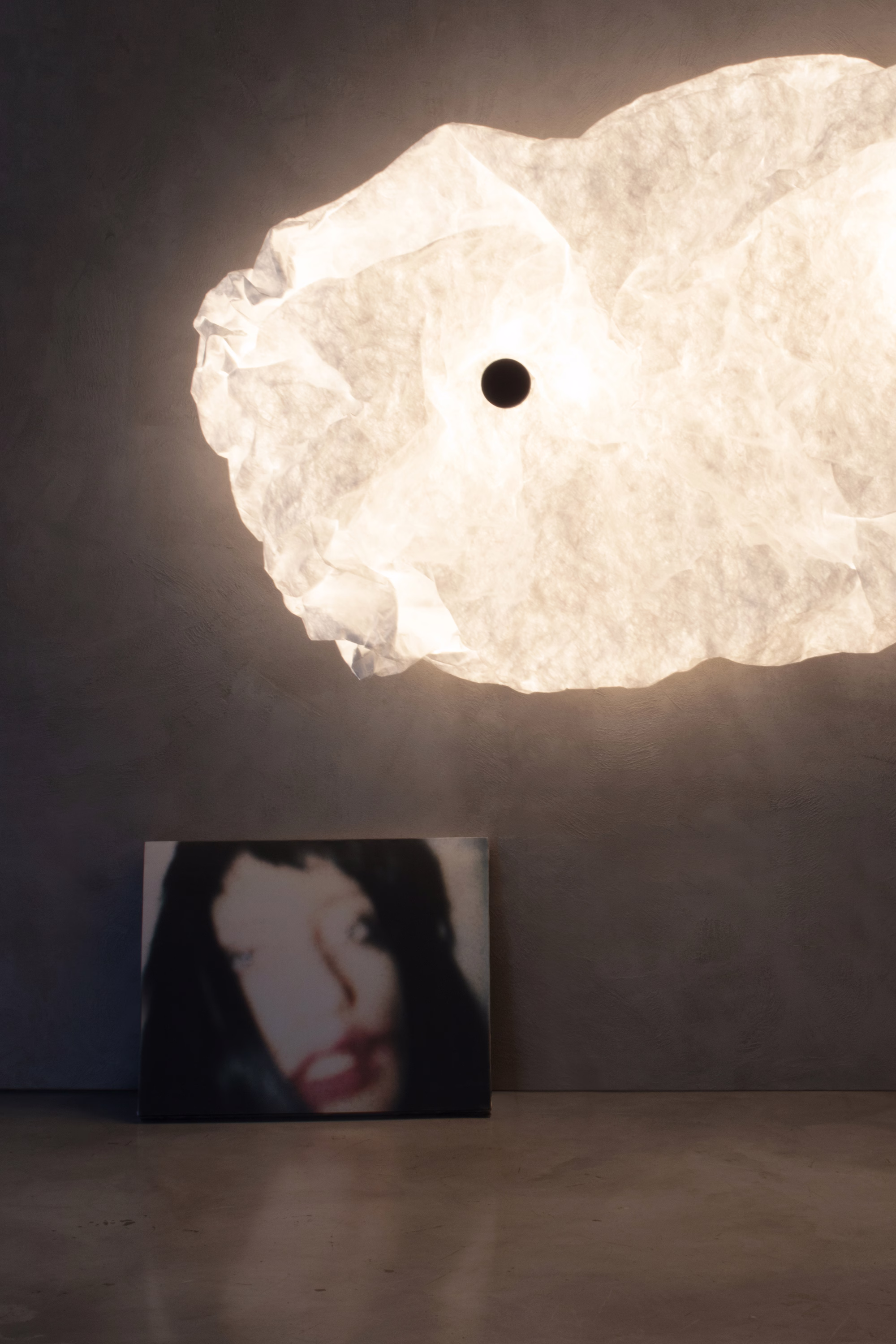 Close up texture of the crumpled FLOS Maap diffuser